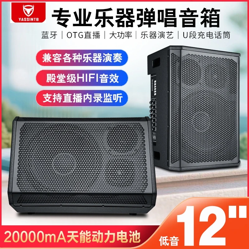 双12寸大功率户外乐器弹唱音响蓝牙K歌直播适用萨克斯吉他