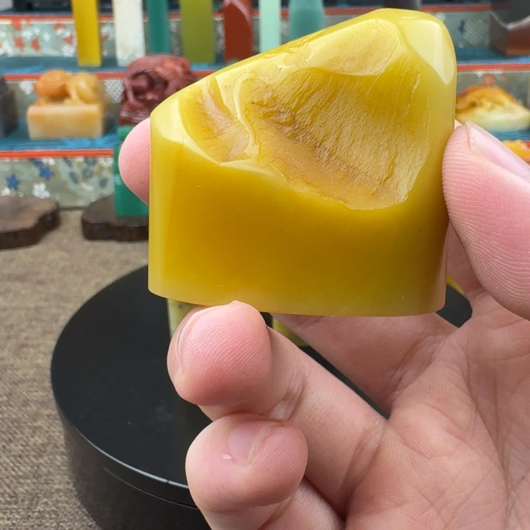 国***勇青田石印石青田菜花黄299