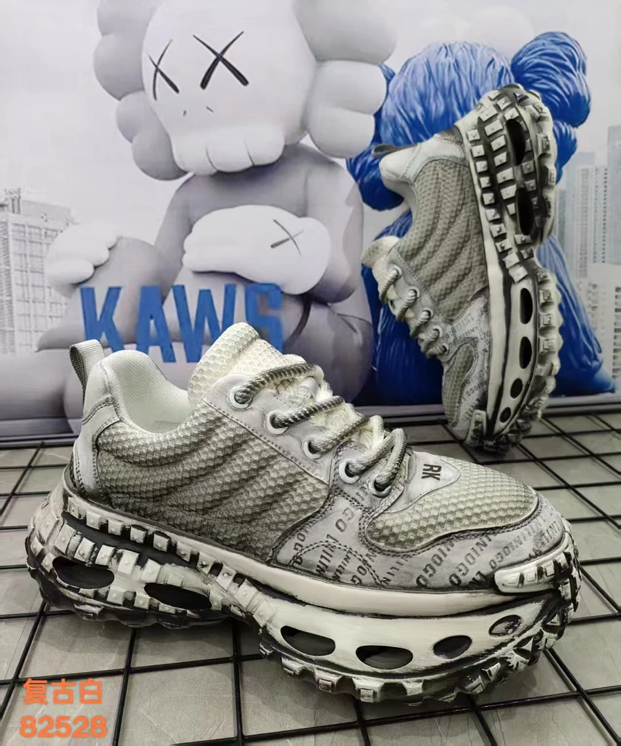 A级2025夏新款82528潮牌老爹鞋厚底增高复古网面拼接专柜品质透气