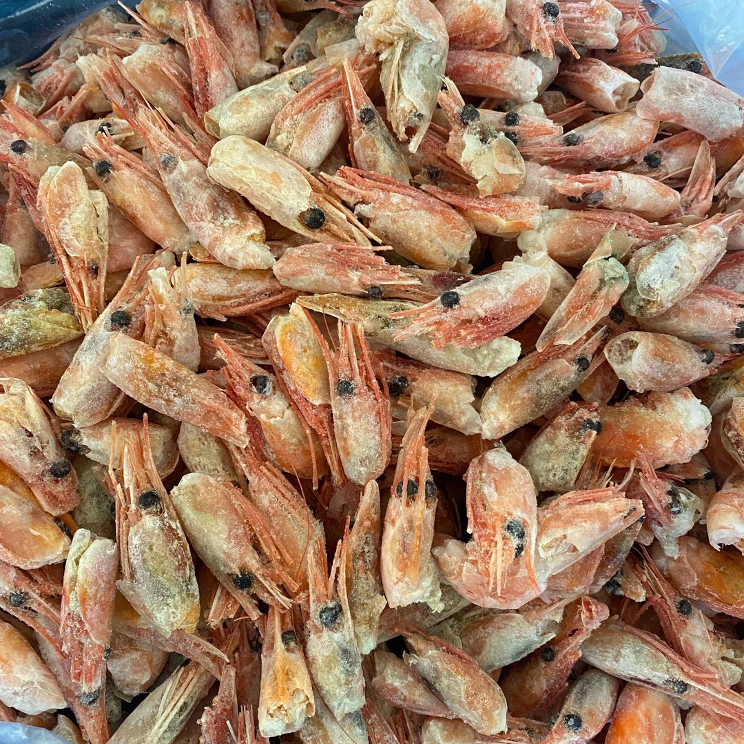 北极甜虾【残虾断头小个海藻头】介意慎拍净重3斤即食冰虾