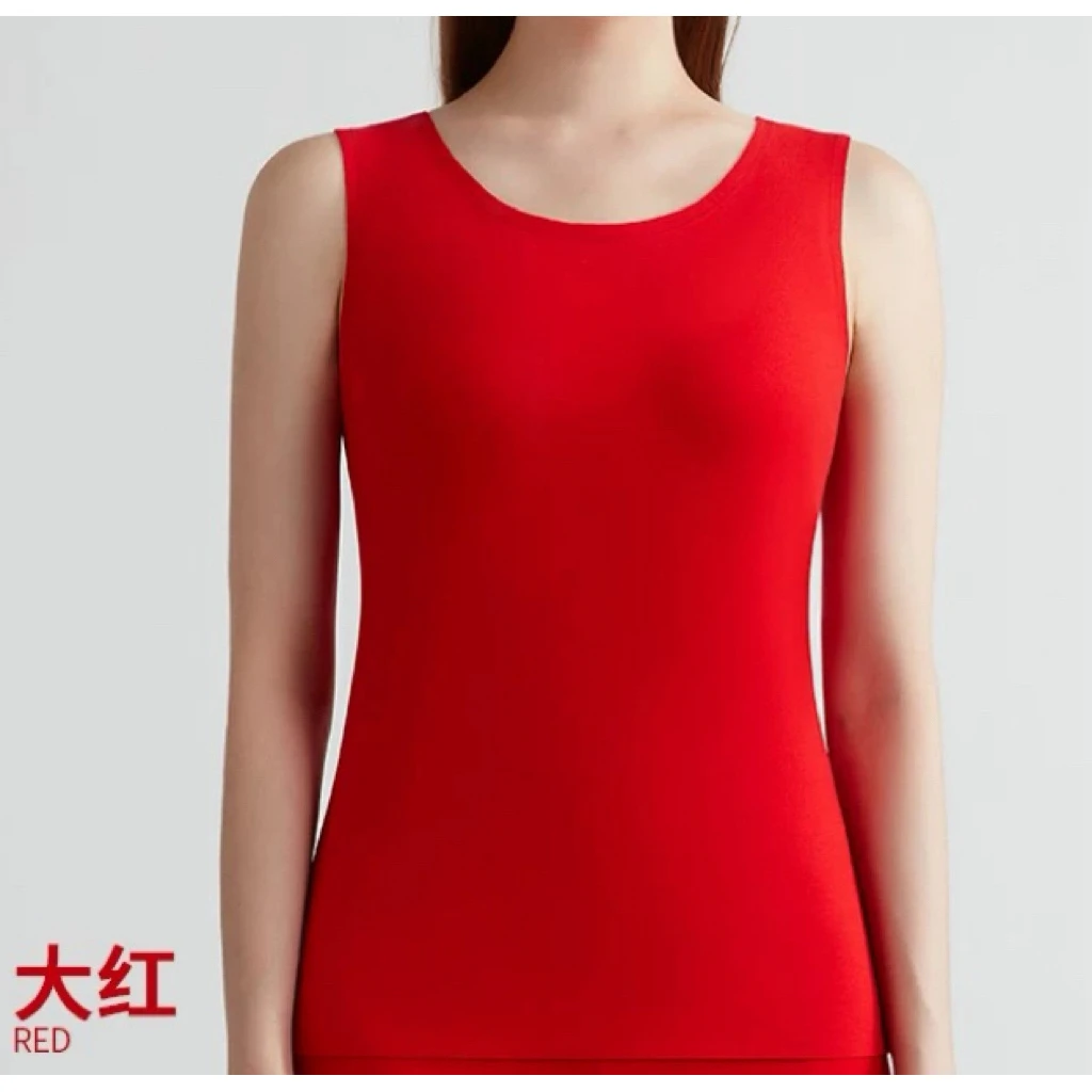 新年红女士舒适无痕保暖背心