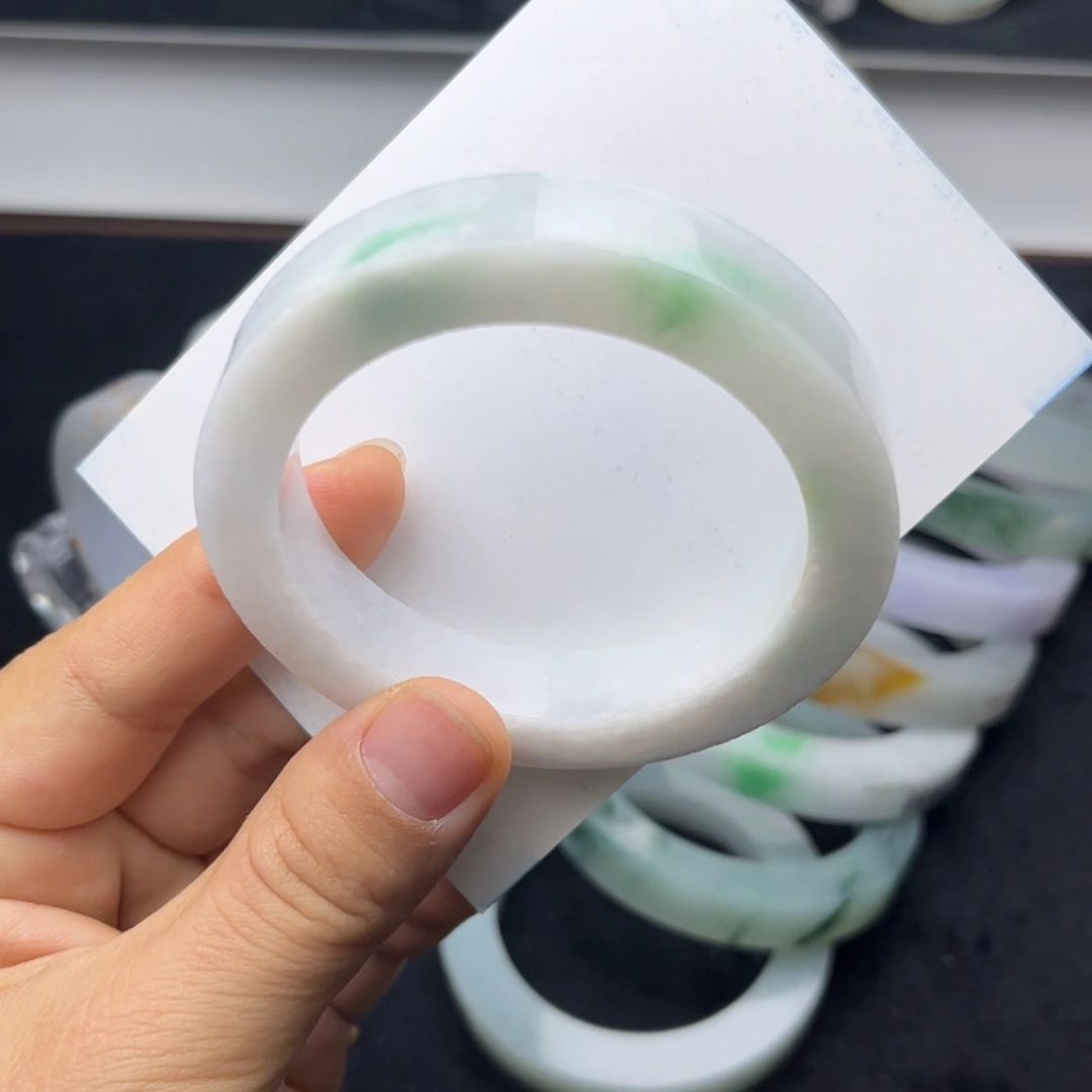 未镶嵌毛坯手镯定制翡翠小清新53-56