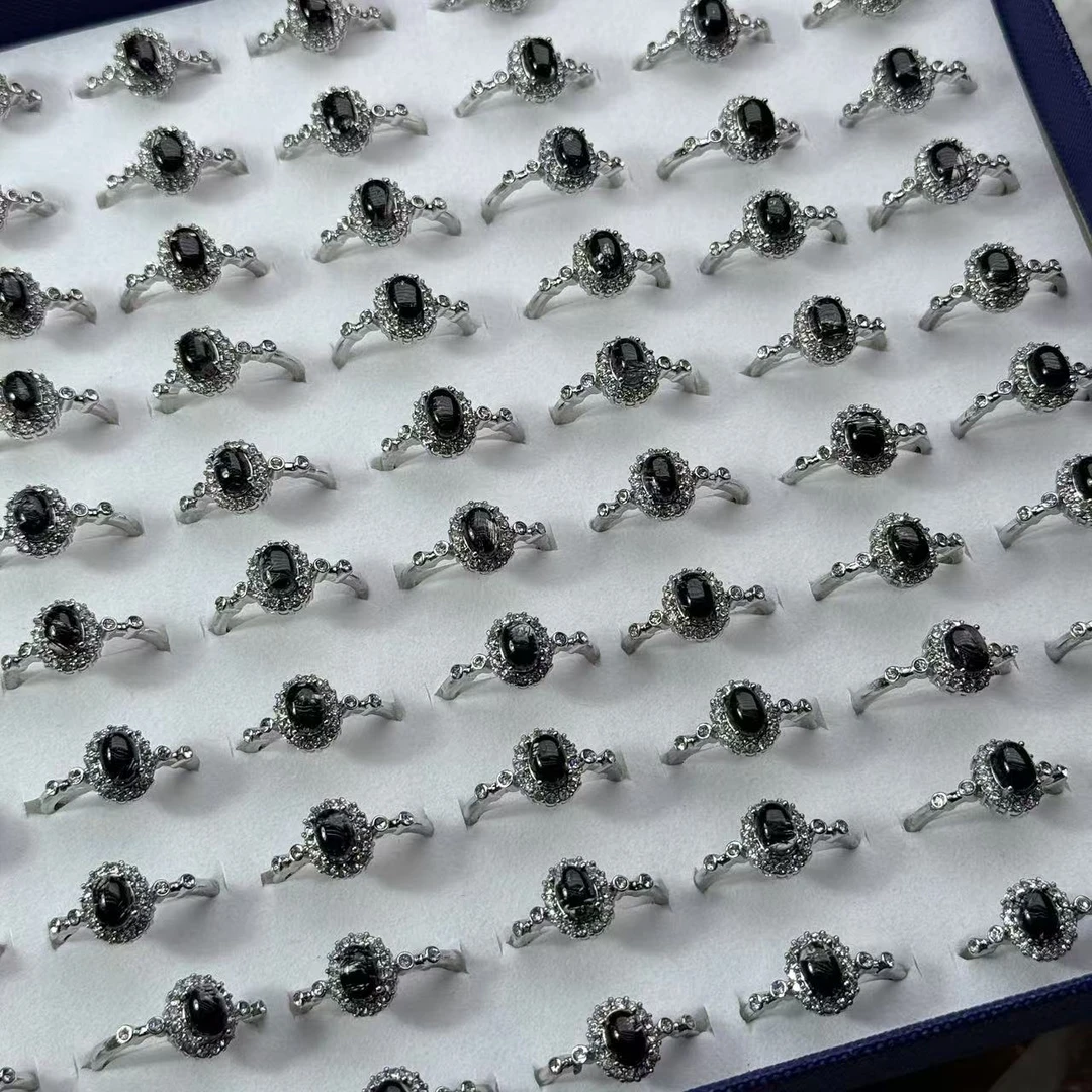 【与帅珠宝】黑发晶戒指D122006-多样性发其一