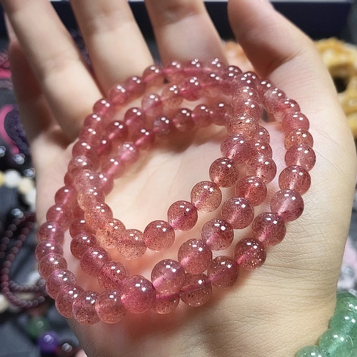 未镶嵌手链水晶草莓