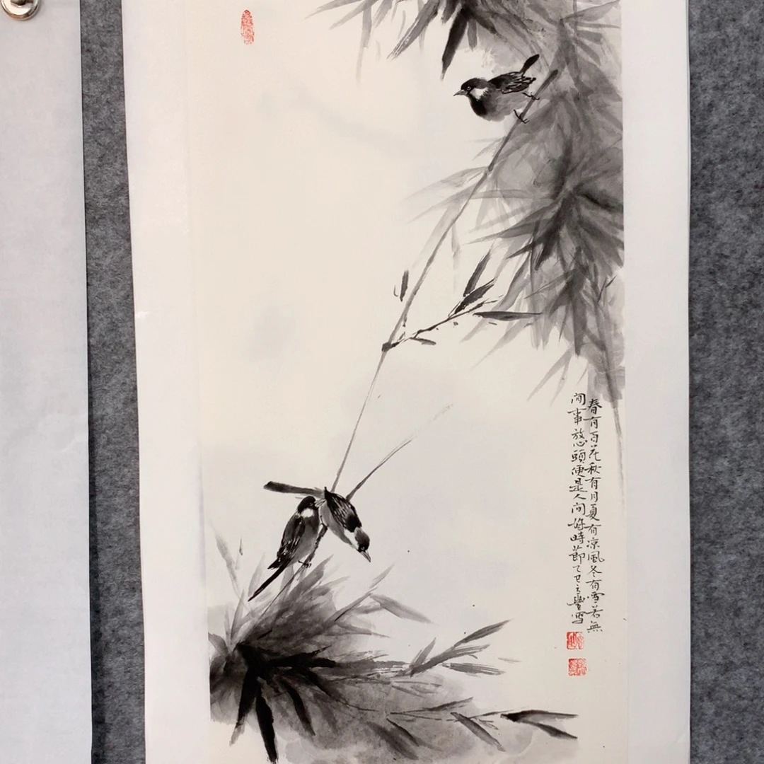 国画花鸟作品写意