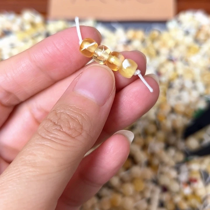 蜜蜡未镶嵌裸石6.3mm一组