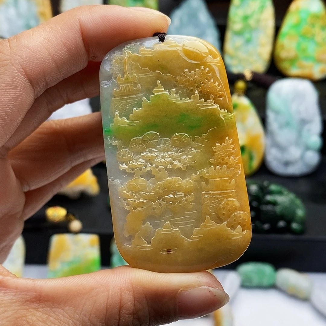 颈饰未镶嵌翡翠翡翠A货一物一证