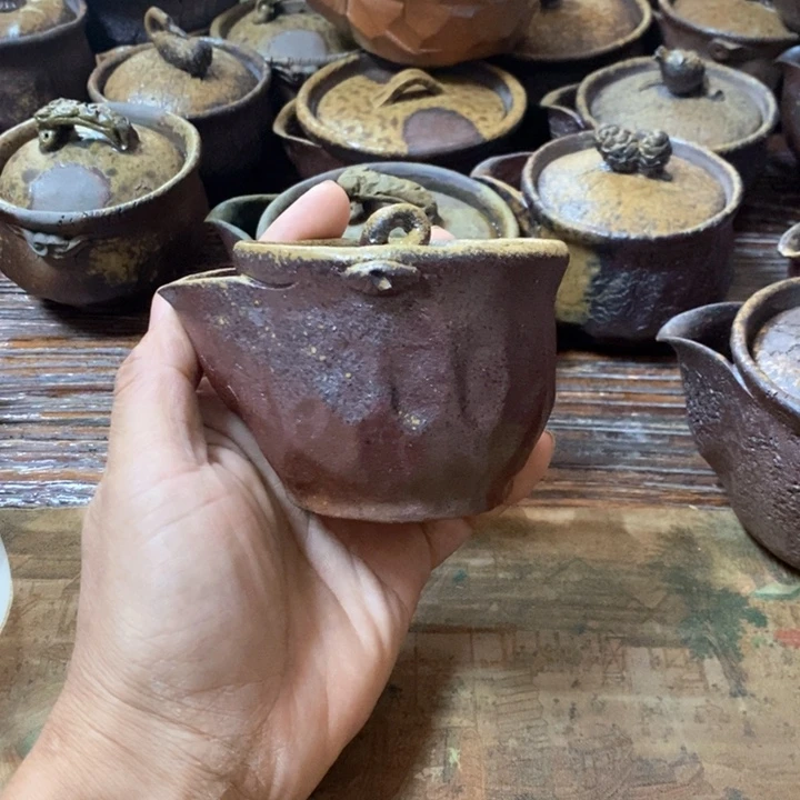 无***常全手捏手捏柴烧宝瓶