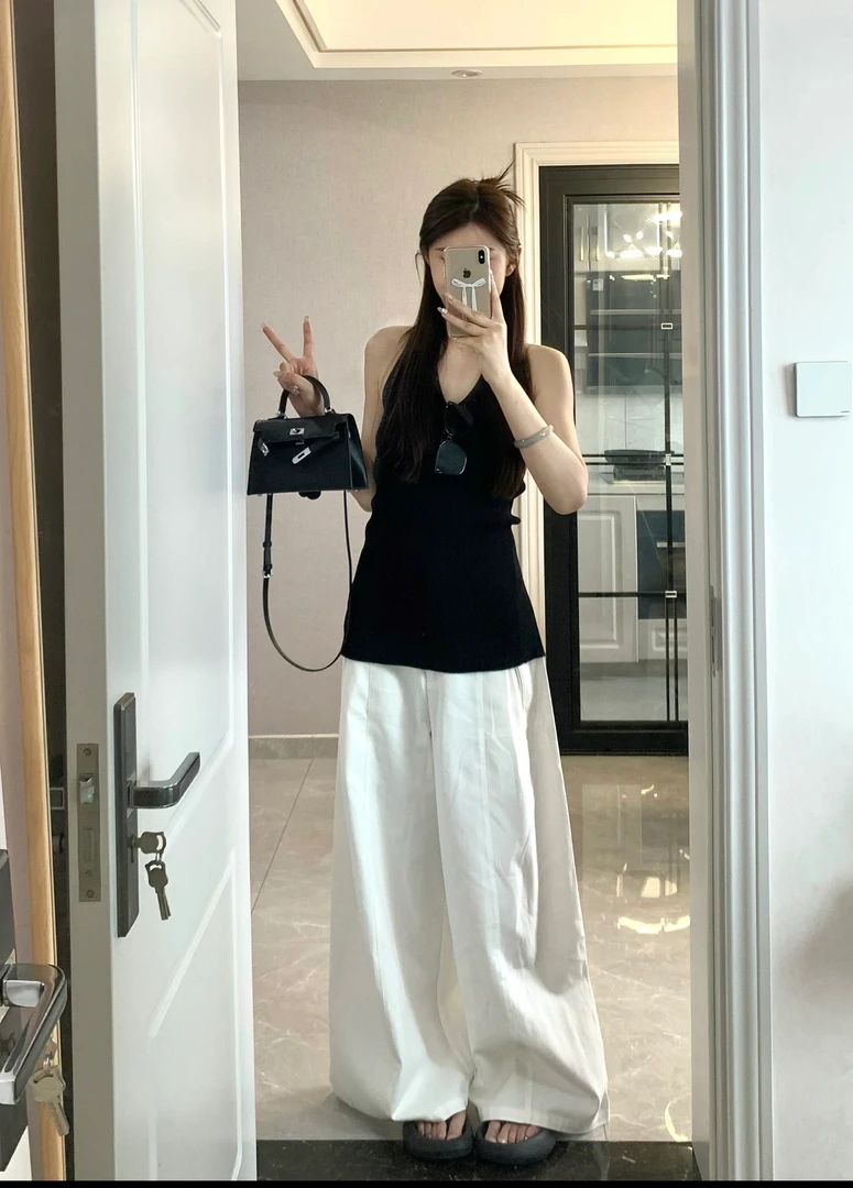 2025新款垂感百搭显瘦显腿长休闲阔腿裤DLY-8203-1