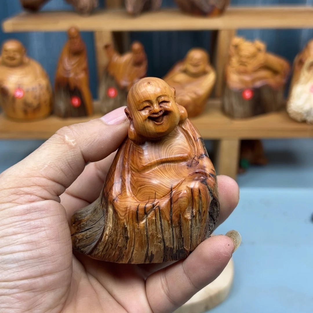 周***木崖柏木摆件手把件