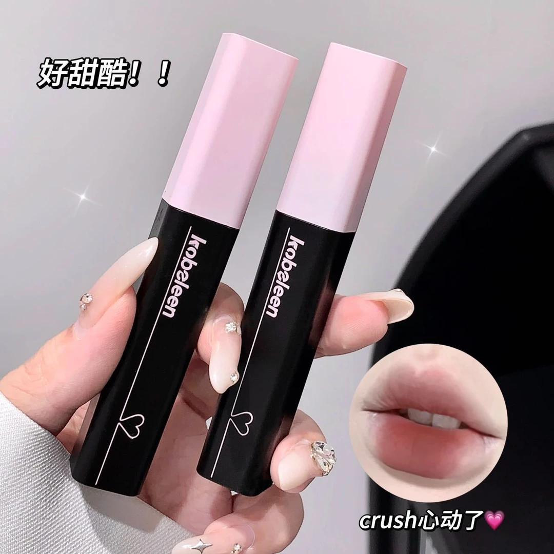 韩系嫩妹纯欲女团色丝绒唇釉伪素颜黄皮显白唇泥不易沾杯滋润显色