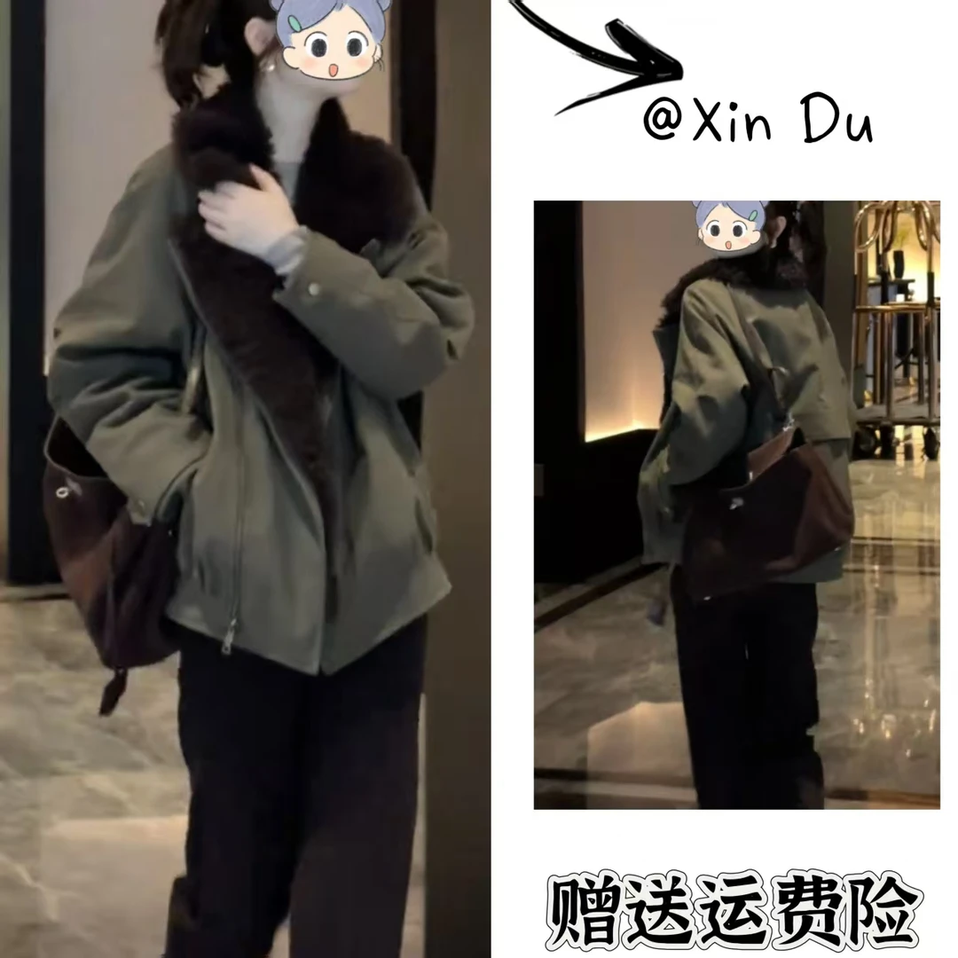 2025秋冬季新款时尚显瘦气质女士网红洋气外套百搭款D24417