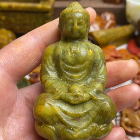 蛇纹石玉足铂镶嵌颈饰17