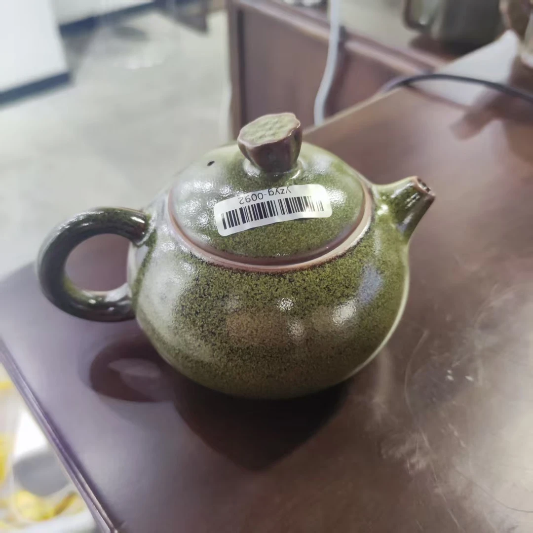 【赏瓷】耀州窑 茶叶末釉手工150ml西施壶 yzyg-0092