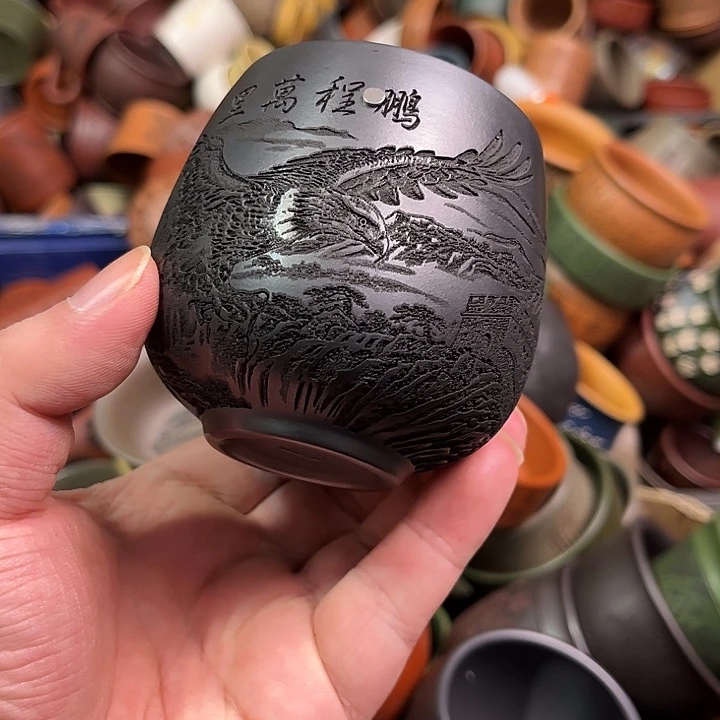 紫砂茶杯全手工紫砂主人杯