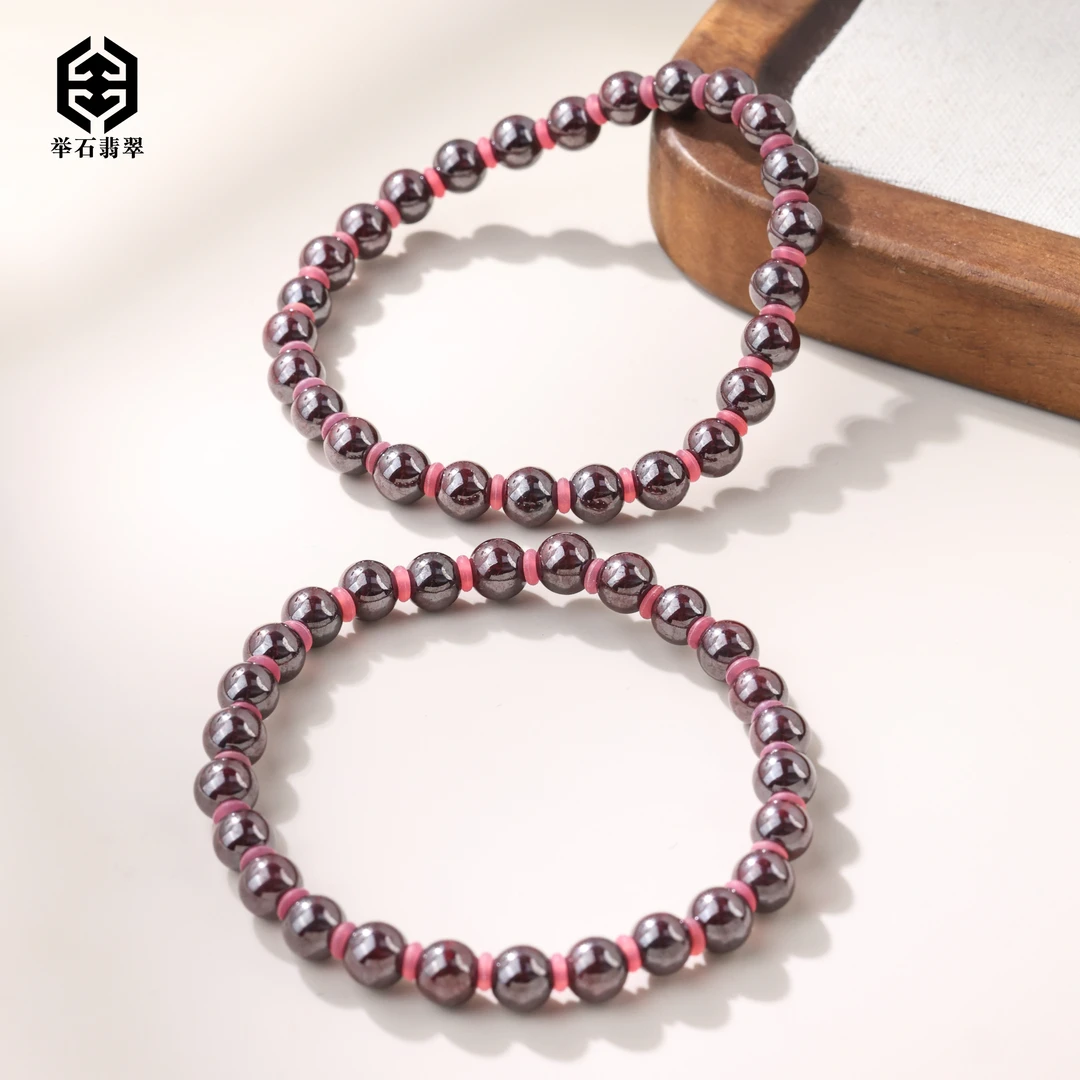 含辰砂工艺品【举石优选】H0528-H10-040朱砂手串(一件/多样性发）Y