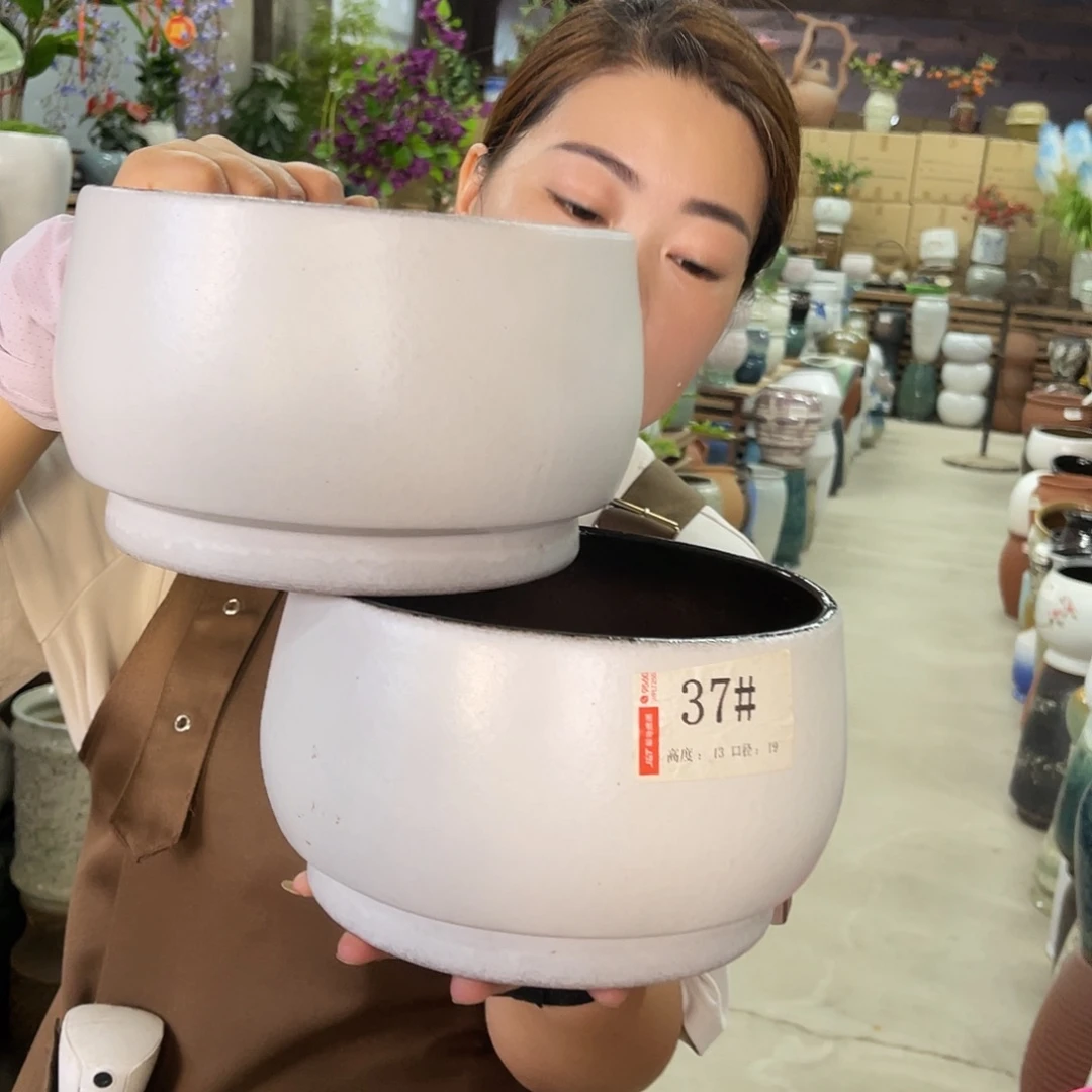 紫砂花盆高度13口径20厘米