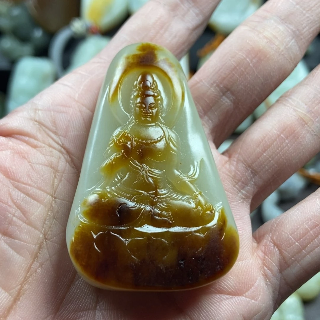 和田玉挂件未镶嵌8*8
