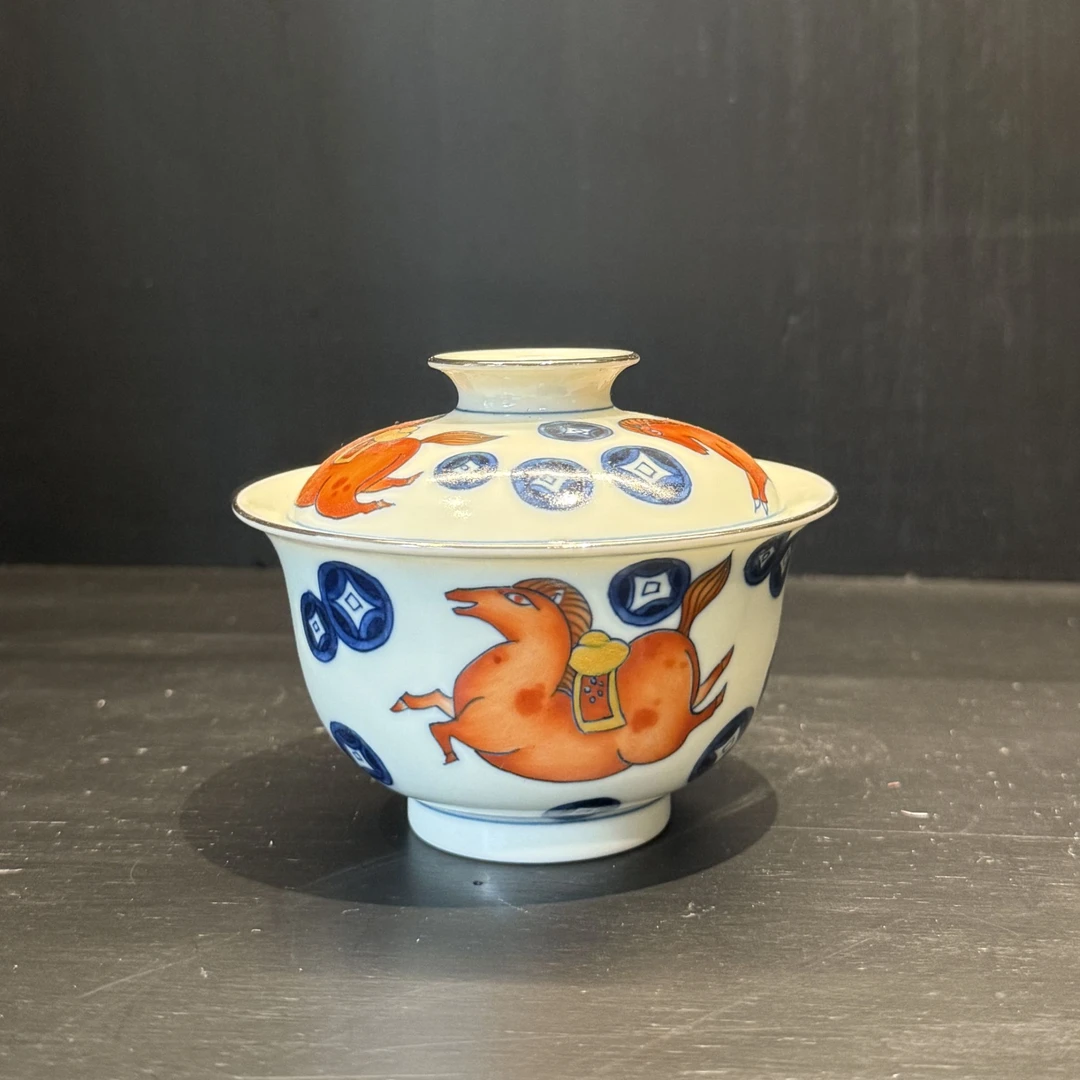 景德镇 雨溪山房 马上有钱盖碗yx-ys-00090