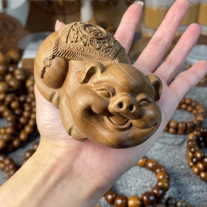 檀香木手串/手链老山檀香雕刻小猪