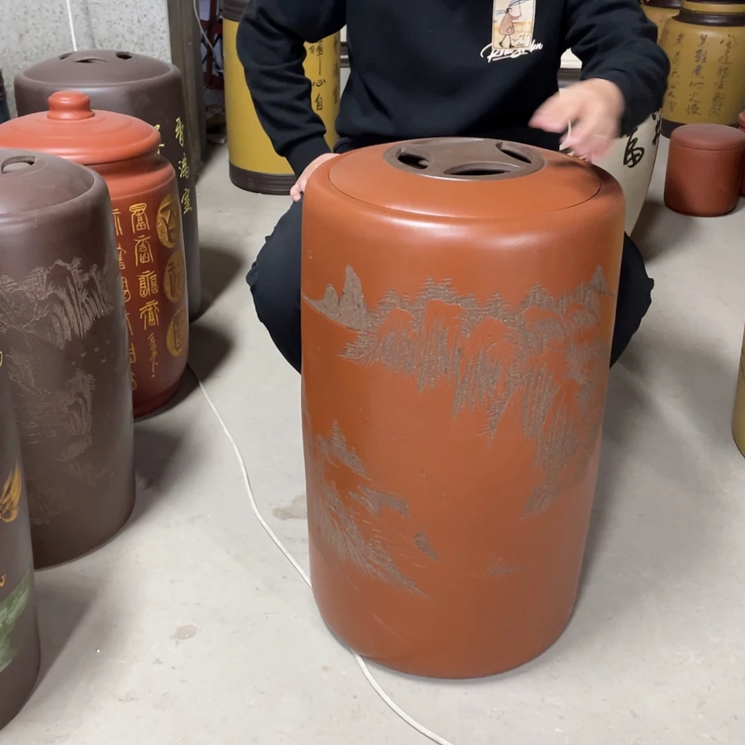 宜兴原矿紫砂茶叶罐