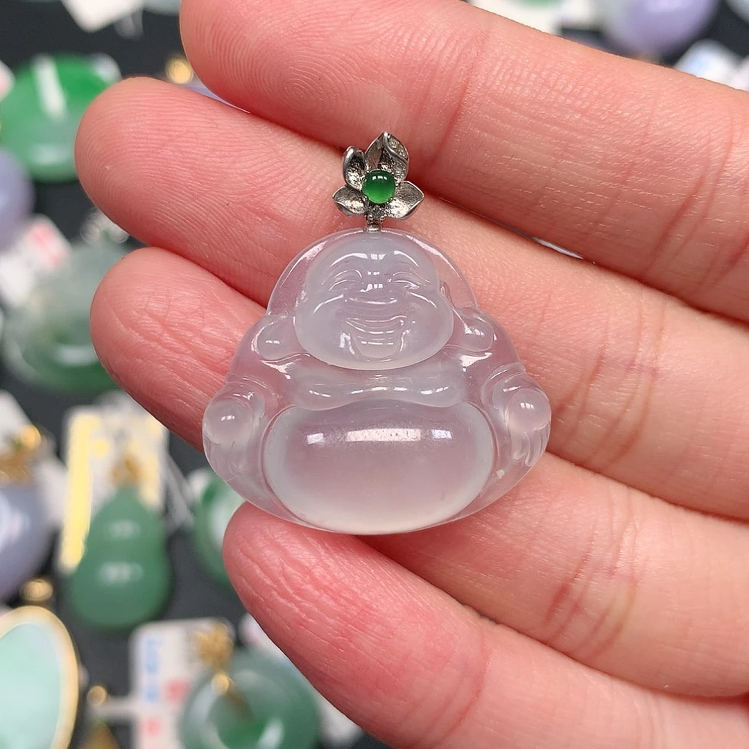 颈饰18K金镶嵌翡翠翡翠吊坠