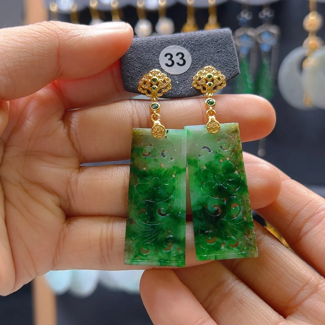 未镶嵌翡翠耳饰翡翠