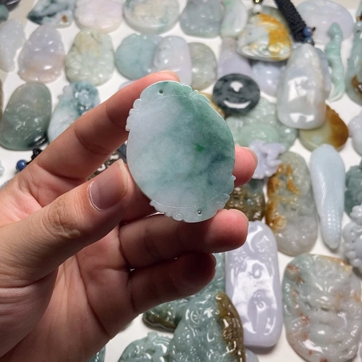 颈饰未镶嵌翡翠无事牌63