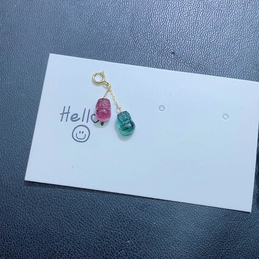 碧玺颈饰未镶嵌碧玺吊坠