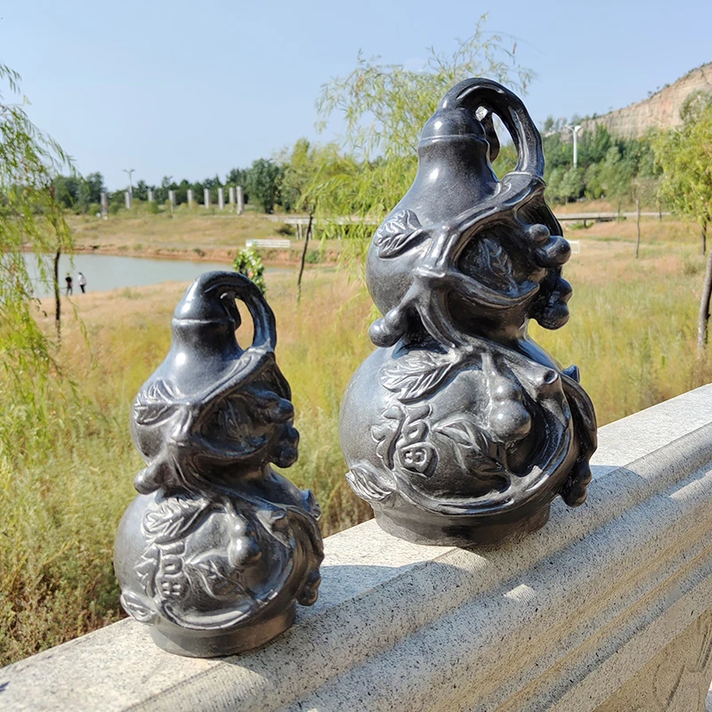 石雕石头青石葫芦手工福禄摆件创意家用客厅柜台玄关朋友礼品摆设