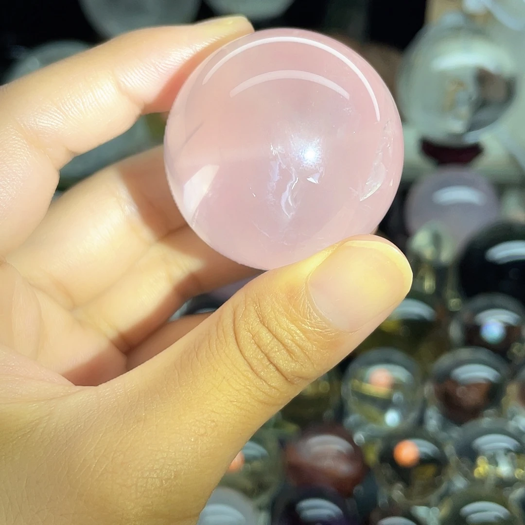 未镶嵌珠宝半成品水晶粉水晶4.19