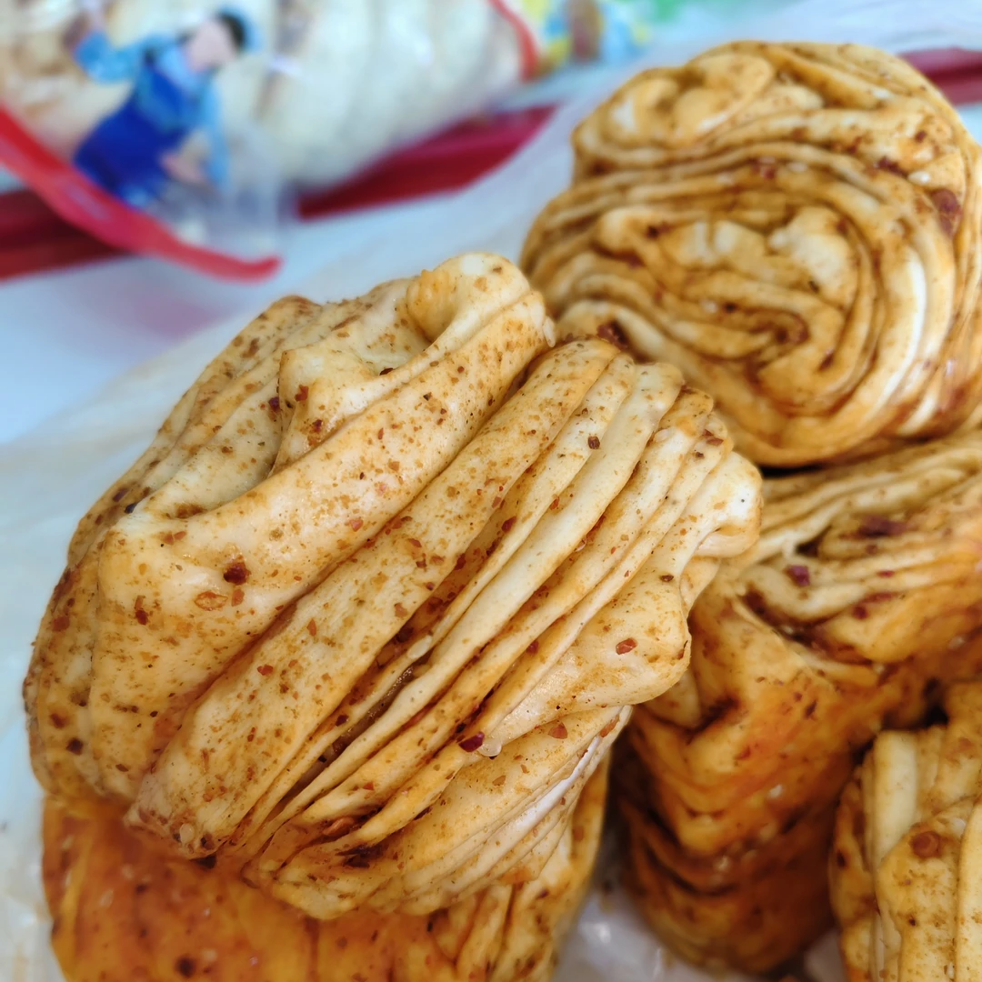 杜毛女手工香辣花卷辣子卷卷农家酵面花馍口感劲道即食陕西特产