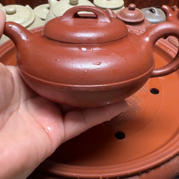 紫砂茶壶宜兴原矿生砂生粉大红泥