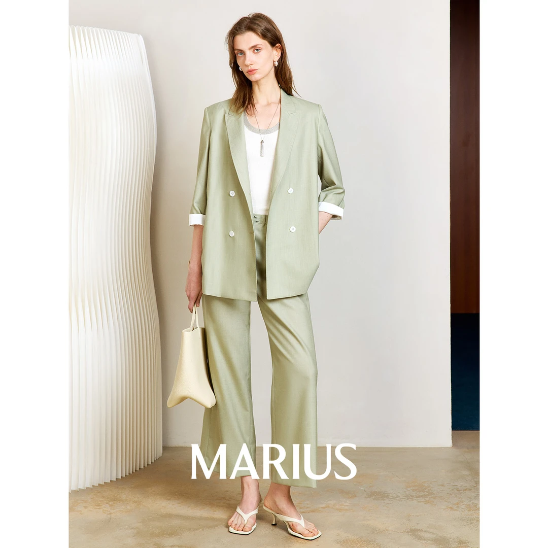 MARIUS“海岸”2.0"双排扣西装马甲裤子套装