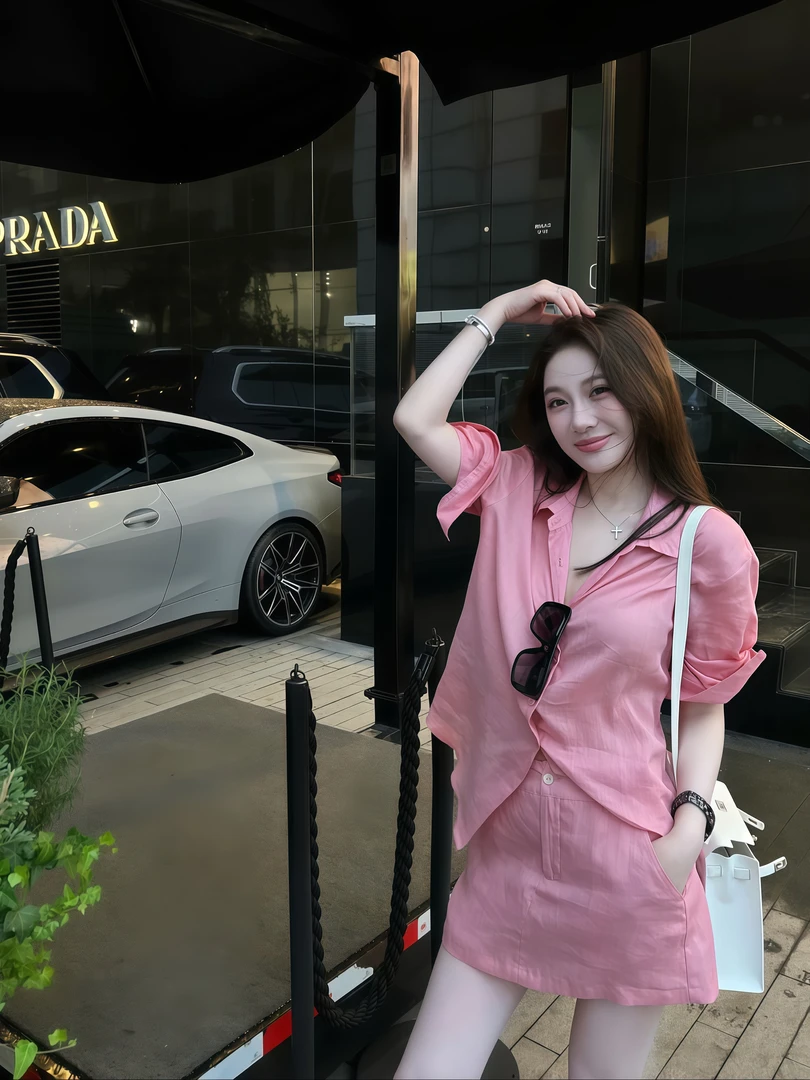 2025夏季新款韩系时尚气质设计感短袖衬衫上衣女显瘦百搭短裤套装