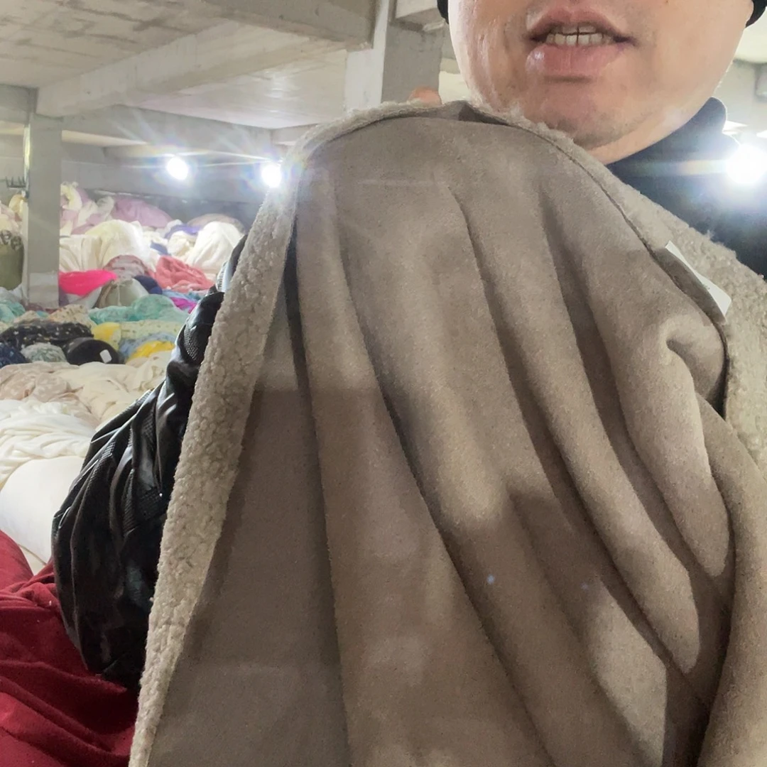 宽1.6米麂皮绒复合羊羔绒2米价729