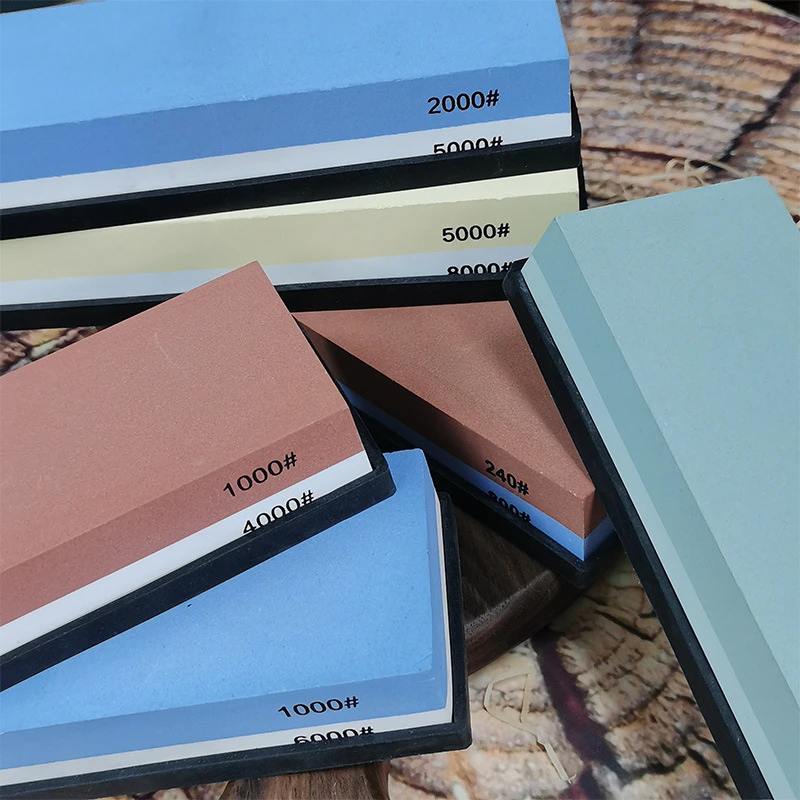 精磨厨房磨刀石白刚玉双面油石套装