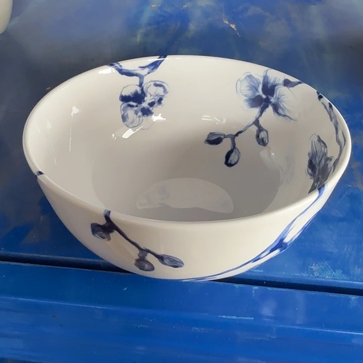 外贸尾单高温陶瓷微瑕瑕疵款面碗