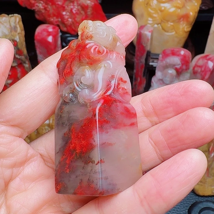 巴林鸡血石巴林鸡血精品印章