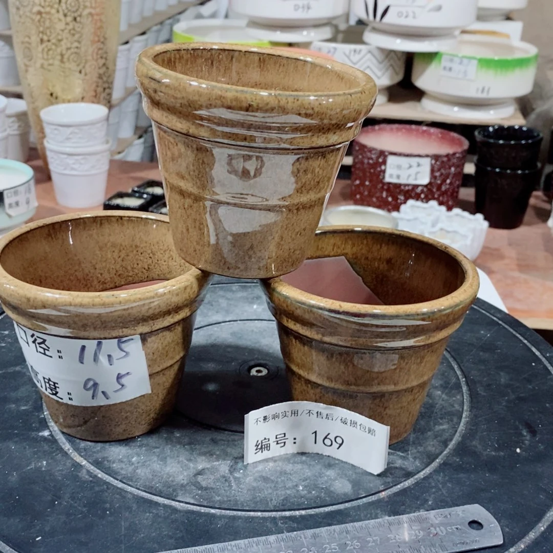 微瑕花盆-169-口11.5×9.5-3个
