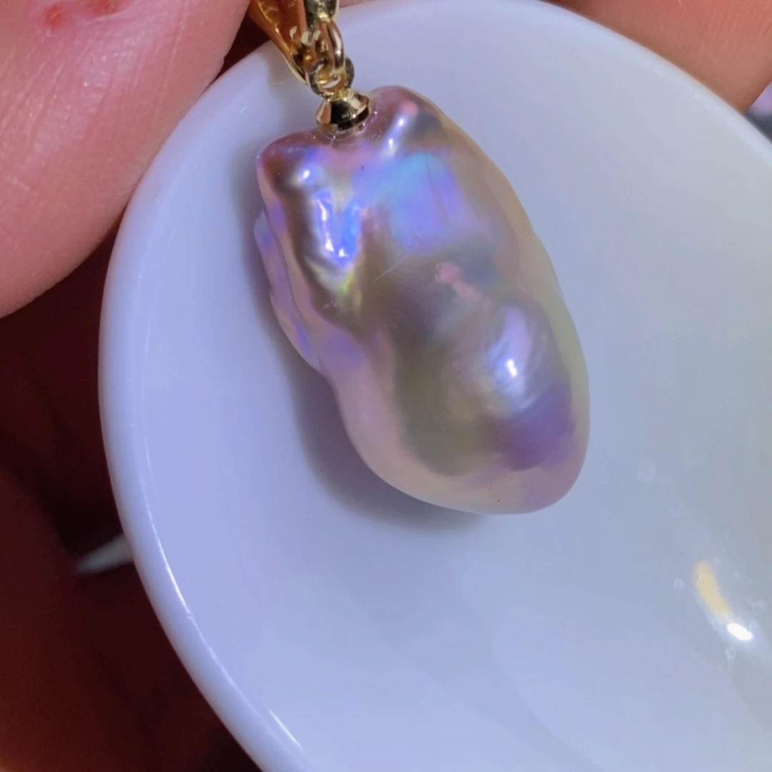 银S925镶嵌天然淡水珍珠淡水珍珠