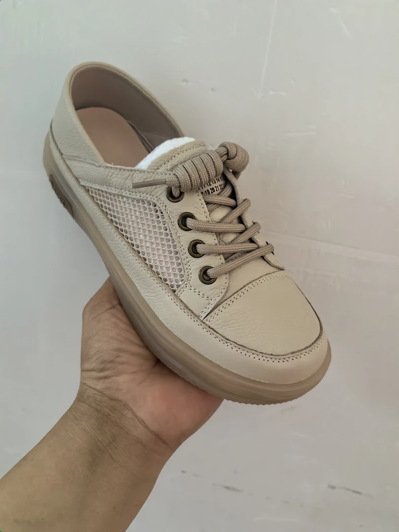 58006头层牛皮复古手工两穿小白鞋