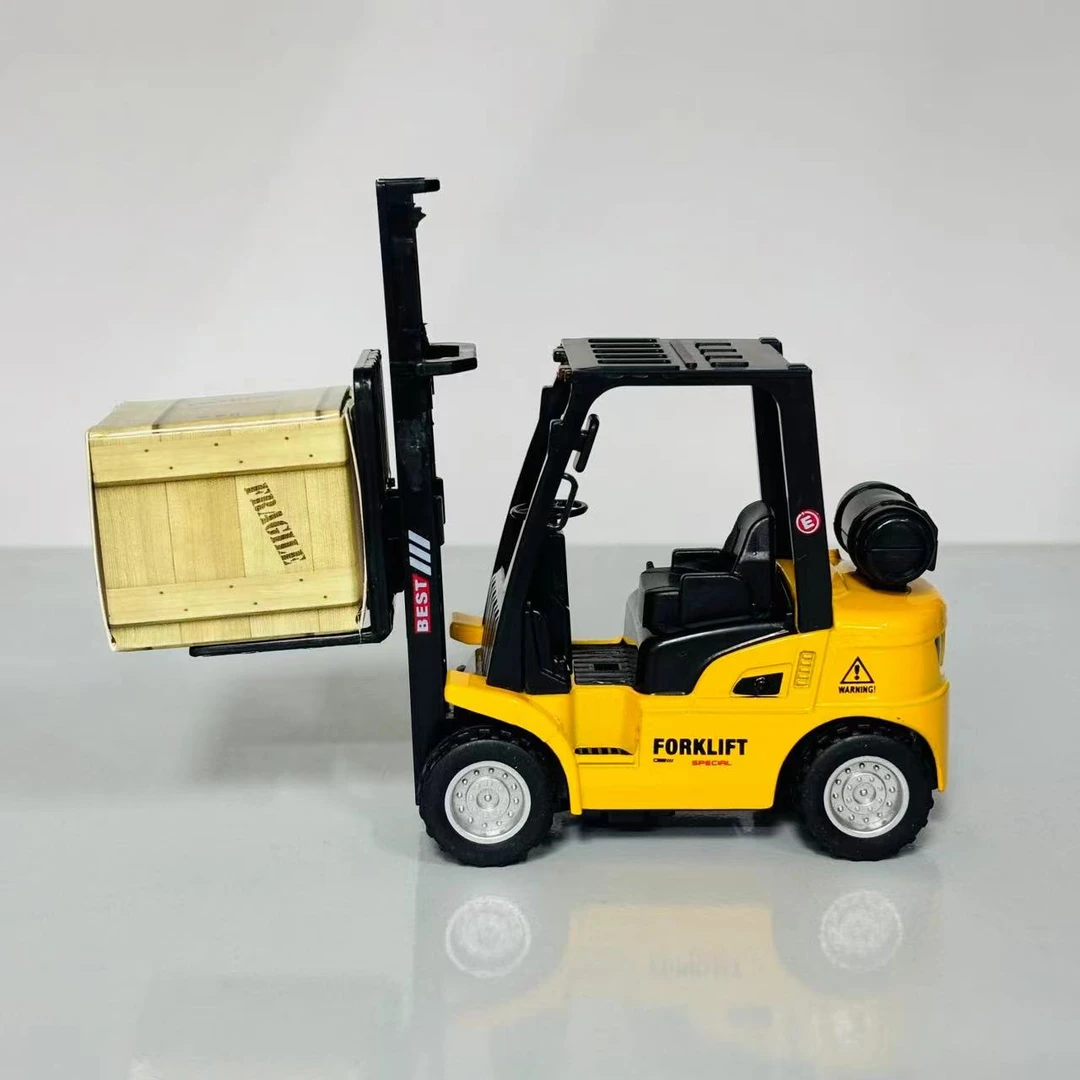 合金叉车回力模型车