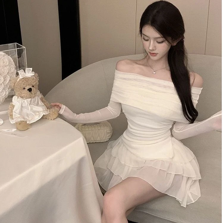 A38212温柔系套装纯欲又甜又辣上衣蛋糕半身裙两件套小个子秋装