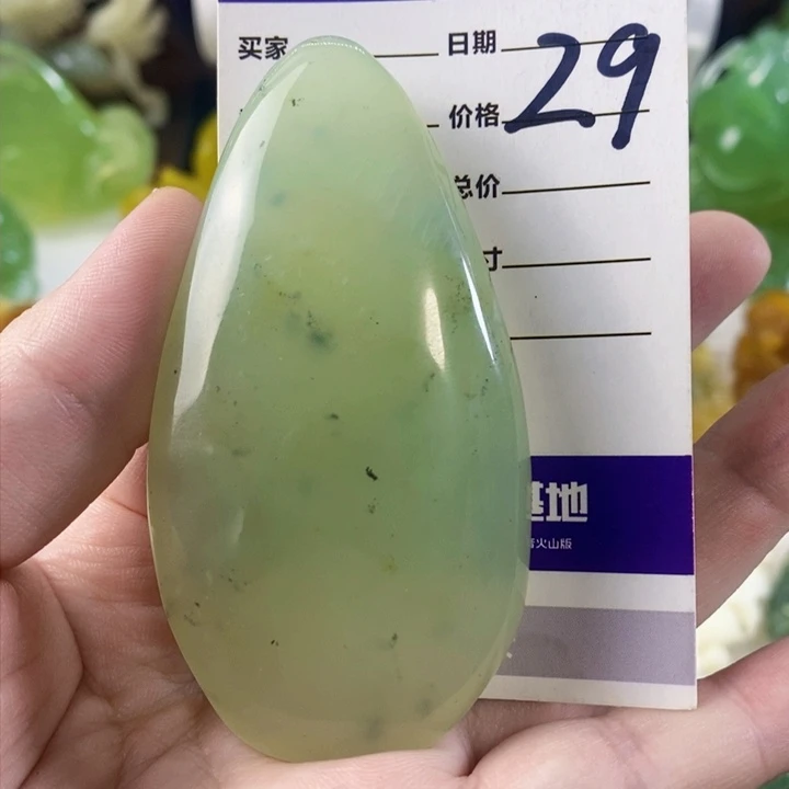 岫玉手把件未镶嵌