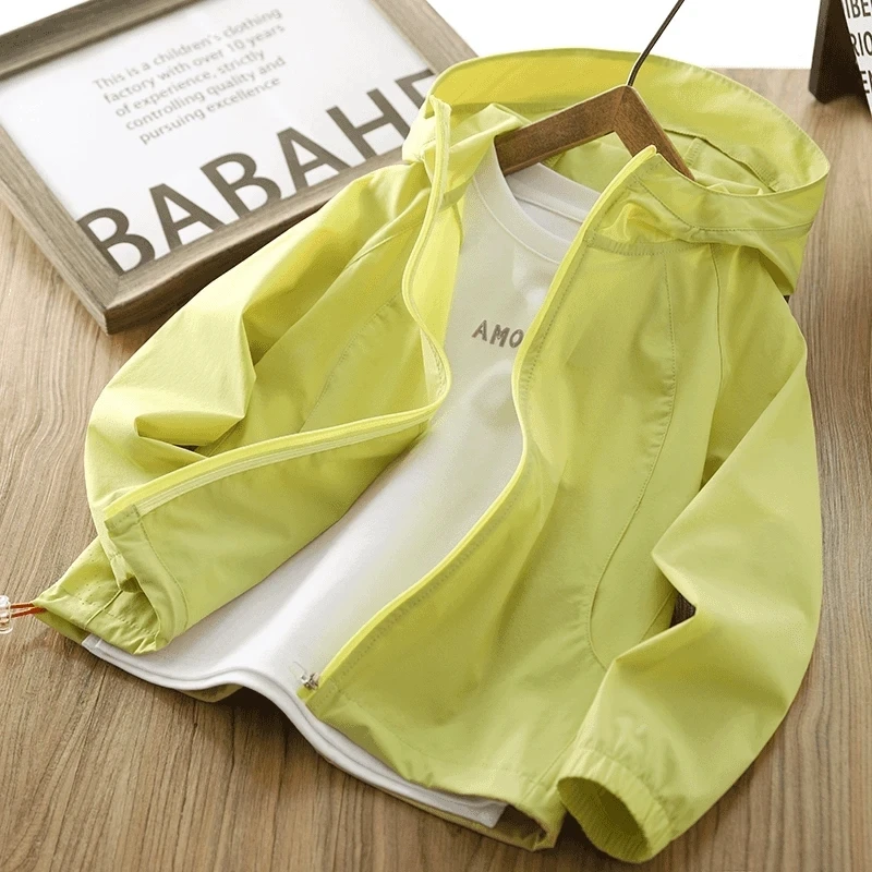 男童夏季超薄防晒衣韩版百搭洋气薄款连帽外套中大童透气皮肤衣潮