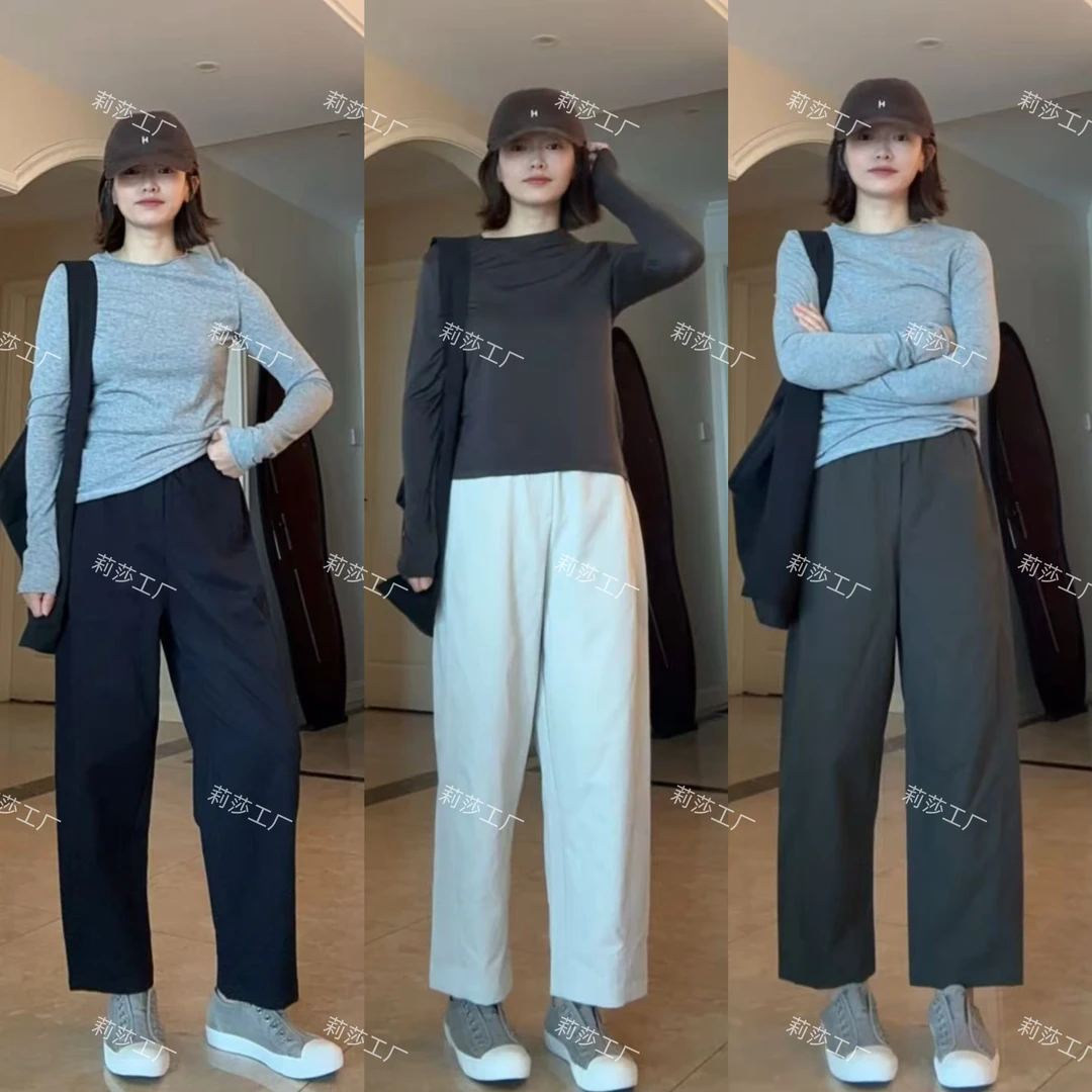 【早秋必入】韩国东大门梨形显瘦八九分休闲裤2025新品洋气锥形女裤