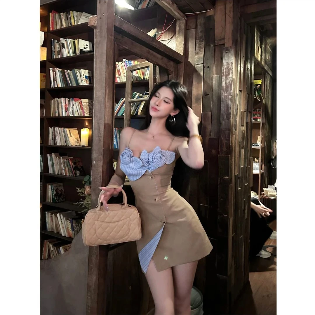 法式浪漫山茶花连衣裙D25Q1200