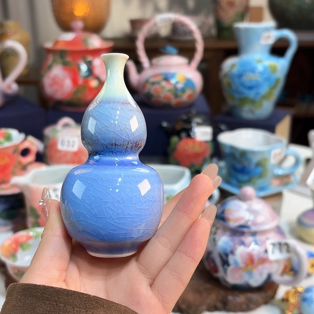景德镇手绘高温釉下彩陶瓷茶具