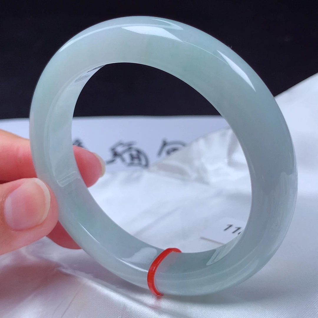 翡翠未镶嵌手镯56圈s11823